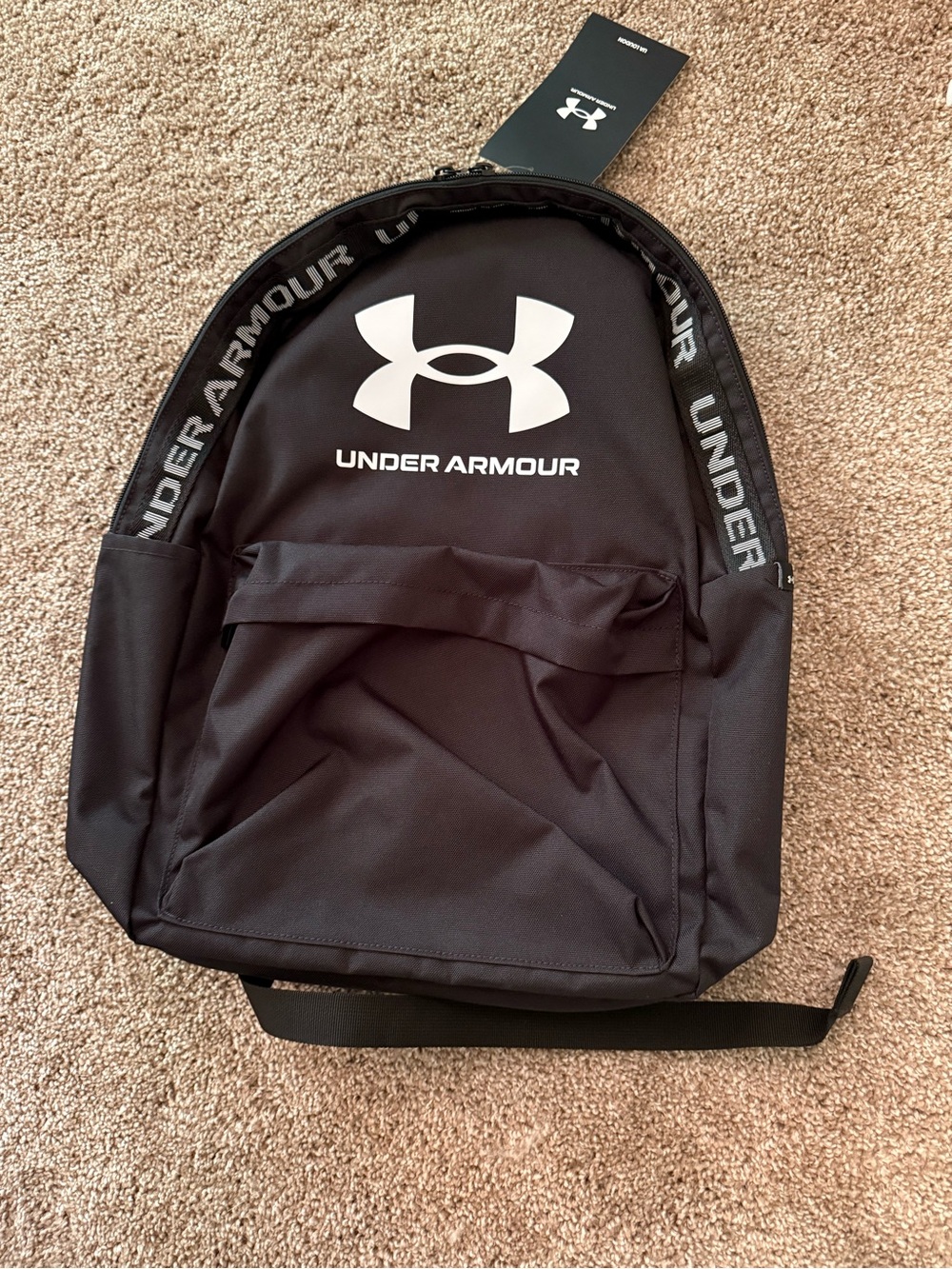 Under Armour Black Backpack with White Logo